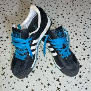 adidas Originals Samoa black and teal big kids size 5.